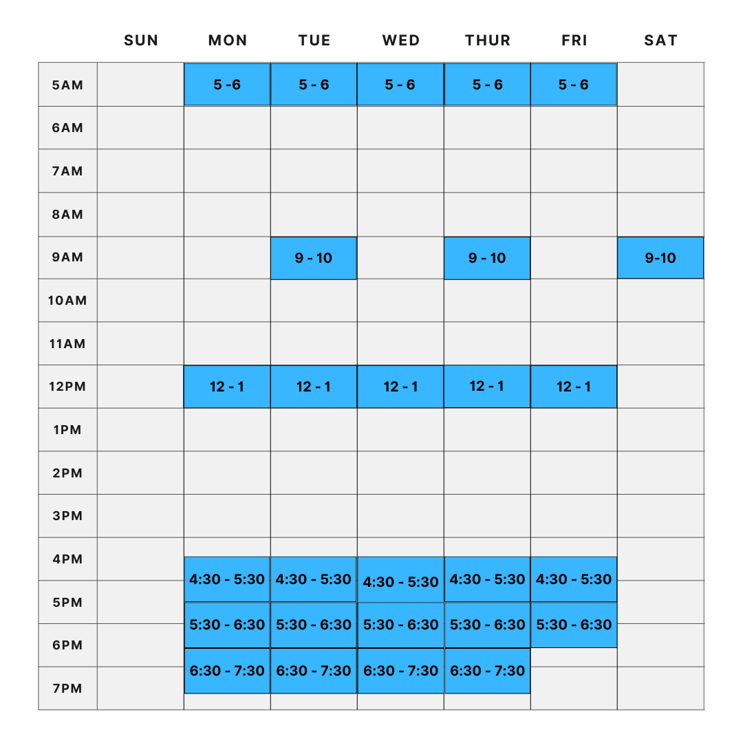 Class Schedule Image